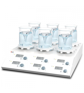 DLAB MS-M-S6 6 Bölmeli Dijital Manyetik Karıştırıcı LCD 200... 1500 rpm / 6 x 3 L